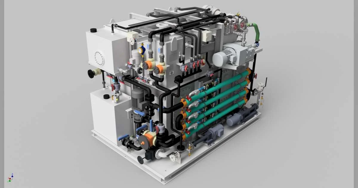 Ultra Trident MBR, a membrane bioreactor that brings advanced wastewater treatment to a wider range of vessels. (Credit: Hamworthy)