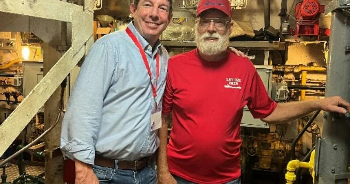 Phoenix's Chris Williams with LST volunteer Richard Goetz. (Image credit: Phoenix)