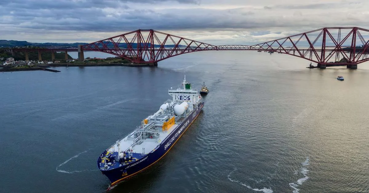 The first Dragon Ship, JS INEOS Insight, arrived at Grangemouth on September 28, 2016. (Image credit: INEOS)