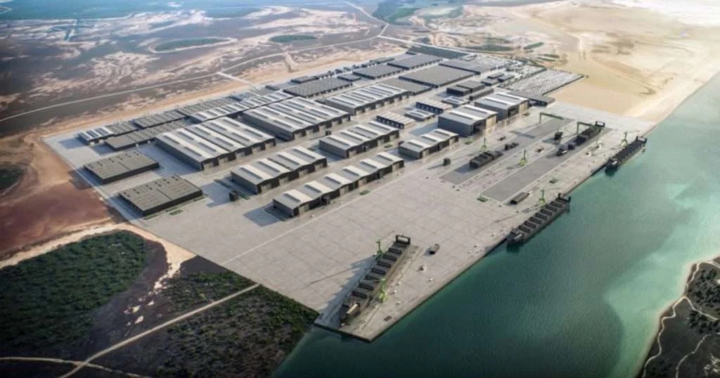 Rendering of Port Alpha in Brownsville, TX. (Credit: Saronic)
