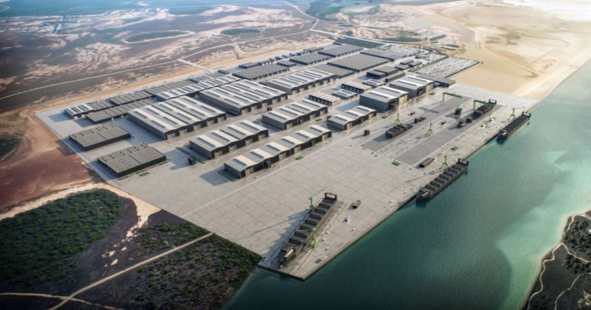 Rendering of Port Alpha in Brownsville, TX. (Credit: Saronic)