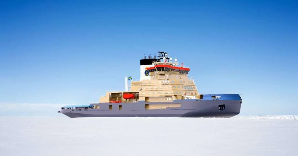 Steerprop has been selected to supply the complete main propulsion package for a new icebreaker being built for the Swedish Maritime Administration (SMA) by HD Hyundai Heavy Industries in Ulsan, South Korea. (Image credit: Railotech)