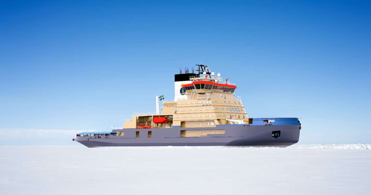 Steerprop has been selected to supply the complete main propulsion package for a new icebreaker being built for the Swedish Maritime Administration (SMA) by HD Hyundai Heavy Industries in Ulsan, South Korea. (Image credit: Railotech)