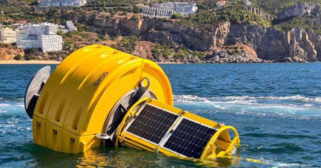 The damaged sensor buoy off Sesimbra. (Image credit: EvoLogics)