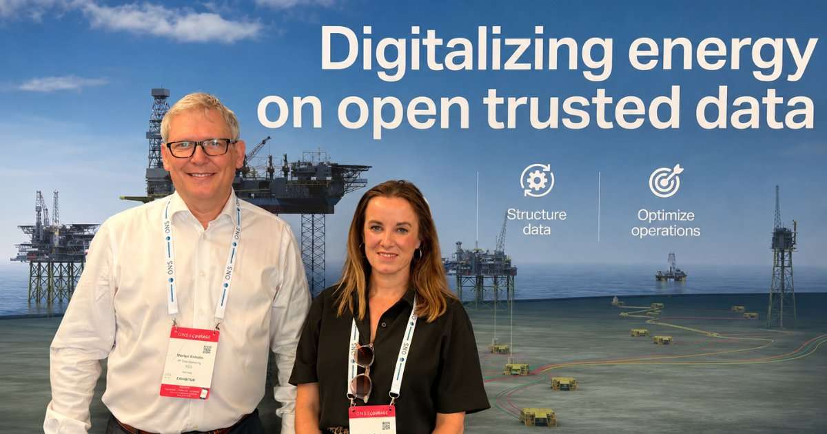 Paula Doyle, CDO, Aker BP and Morten Enholm, Director and Fellow, Industrial Data Strategy, TGS Prediktor. (Image credit: TGS)