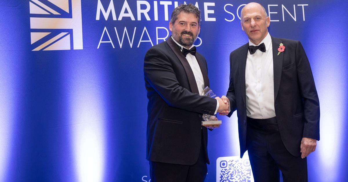 RAD Co-Founder and CEO Dan Hook received the Maritime Legacy award at the Maritime Solent Awards 2026. (Credit: RAD Propulsion)