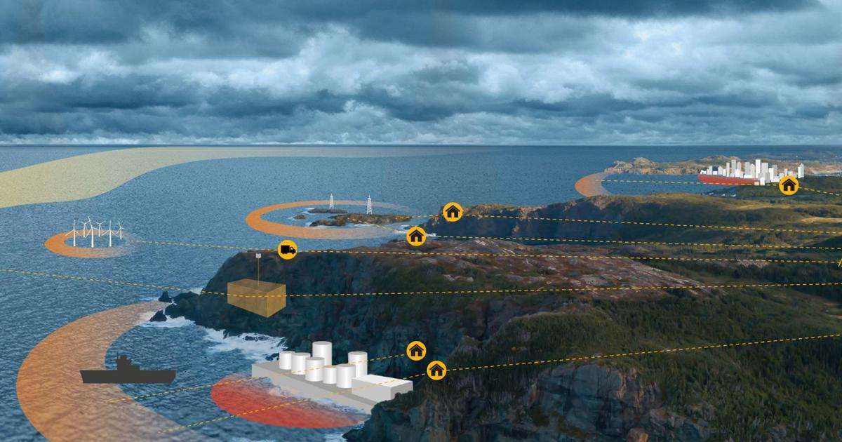 Saab s underwater surveillance system Ocean Barrier. (Credit: Saab)
