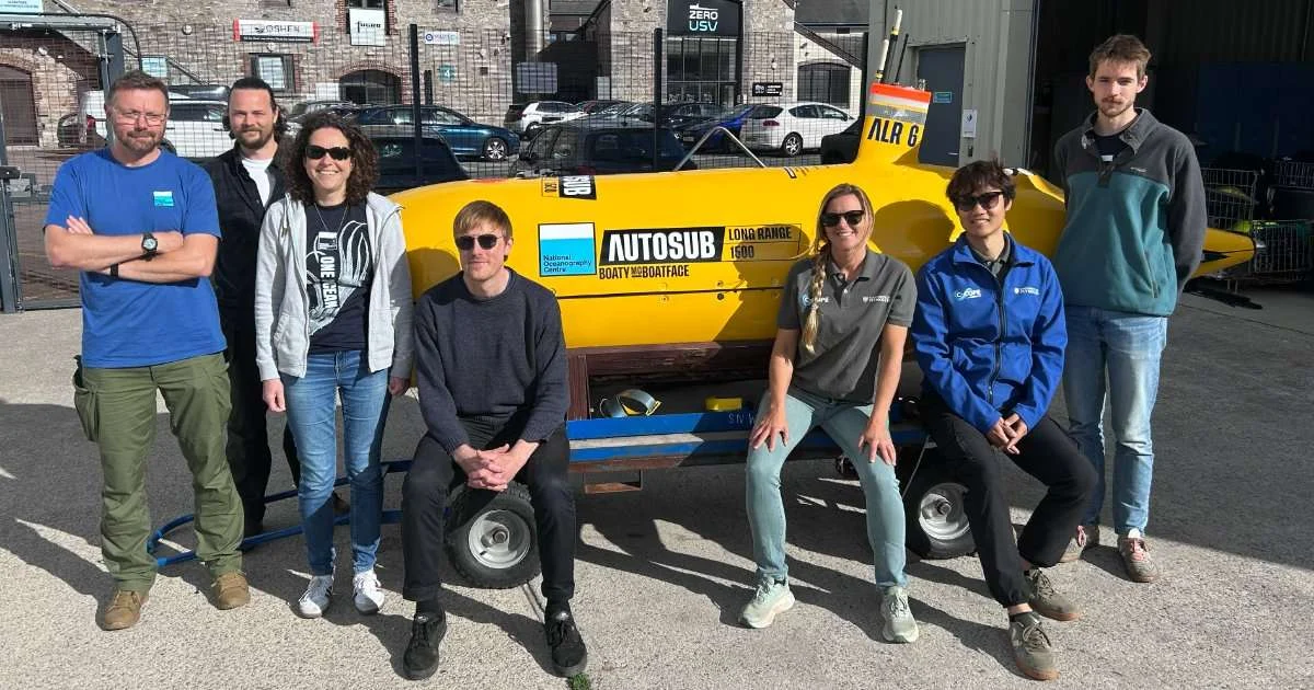 Members of the trial team at Turnchapel Wharf which played an instrumental role in making the trial deployments possible. (Image: Yang Yang University of Plymouth)