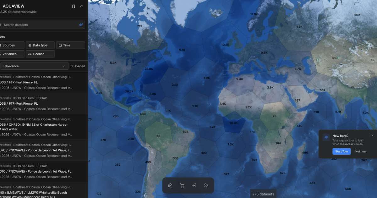 A screenshot of the AQUAVIEW dashboard. (Image credit: AQUAVIEW)