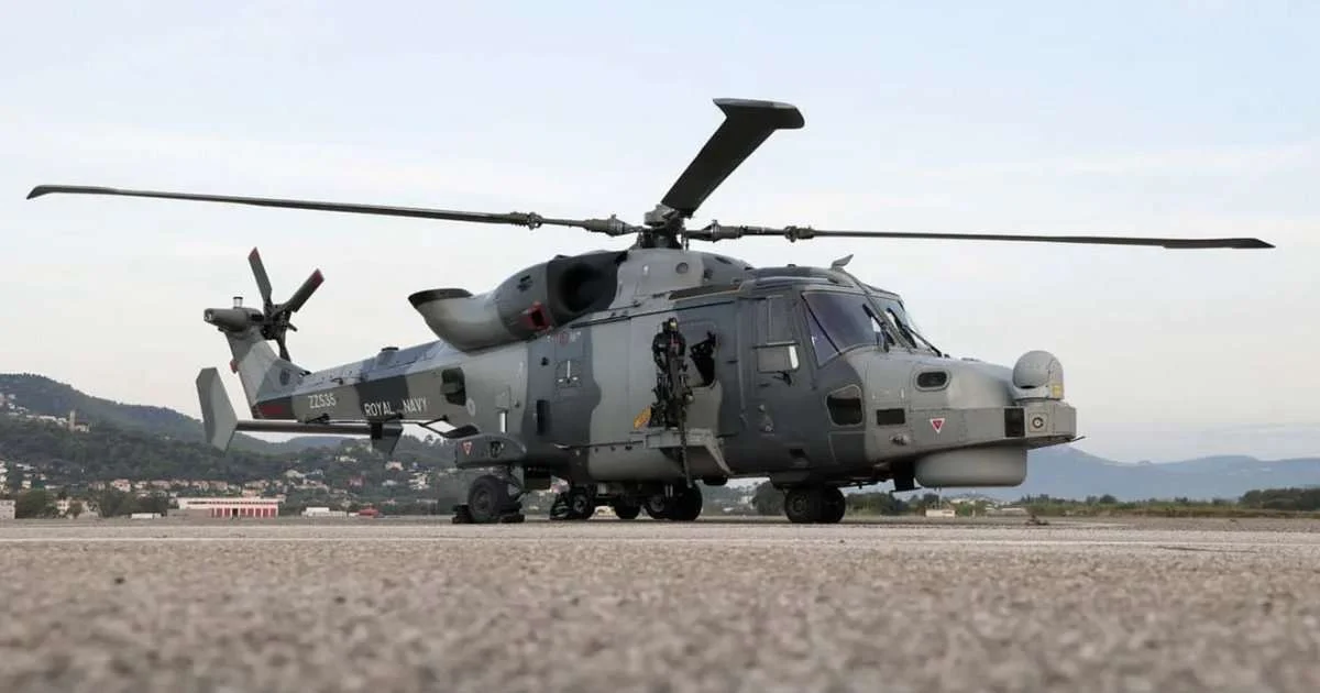 A Wildcat helicopter from 815 NAS took part in Exercise Wildfire in France. (Image credit: Kevin Walton/Royal Navy)