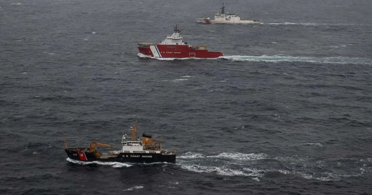 An over‑the‑horizon small boat crew assigned to USCGC Munro (WMSL 755) departs the Royal Canadian Navy’s Arctic Offshore Patrol Vessel HMCS Max Bernays (AOPV 432) after safely transferring a boarding team during Operation Tundra Merlin in the Arctic Ocean Sept. 9, 2026. In addition to enabling reciprocal personnel transfers between allied vessels, the open‑water evolution provided valuable underway training for newly qualified coxswains to refine close-quarters approach maneuvers and boat‑handling proficiency in challenging maritime conditions. (Image credit: Sailor 1st Class Jordan Schilstra, Canadian Armed Forces)