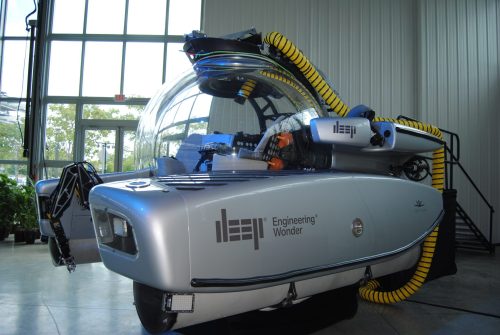 A Triton Submarines’ HOV at DEEP’s Vanguard unveiling.